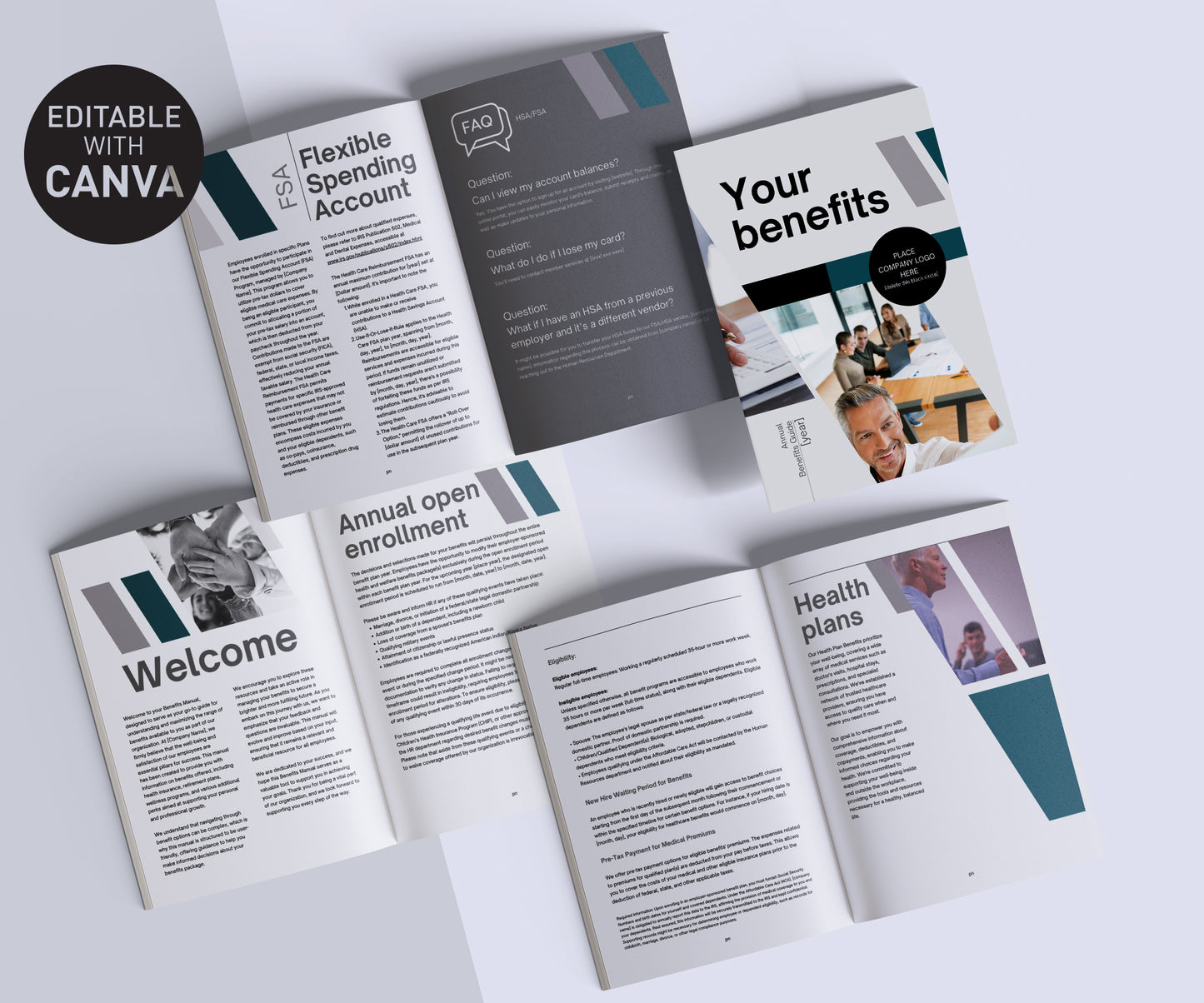 Financial services benefits book template