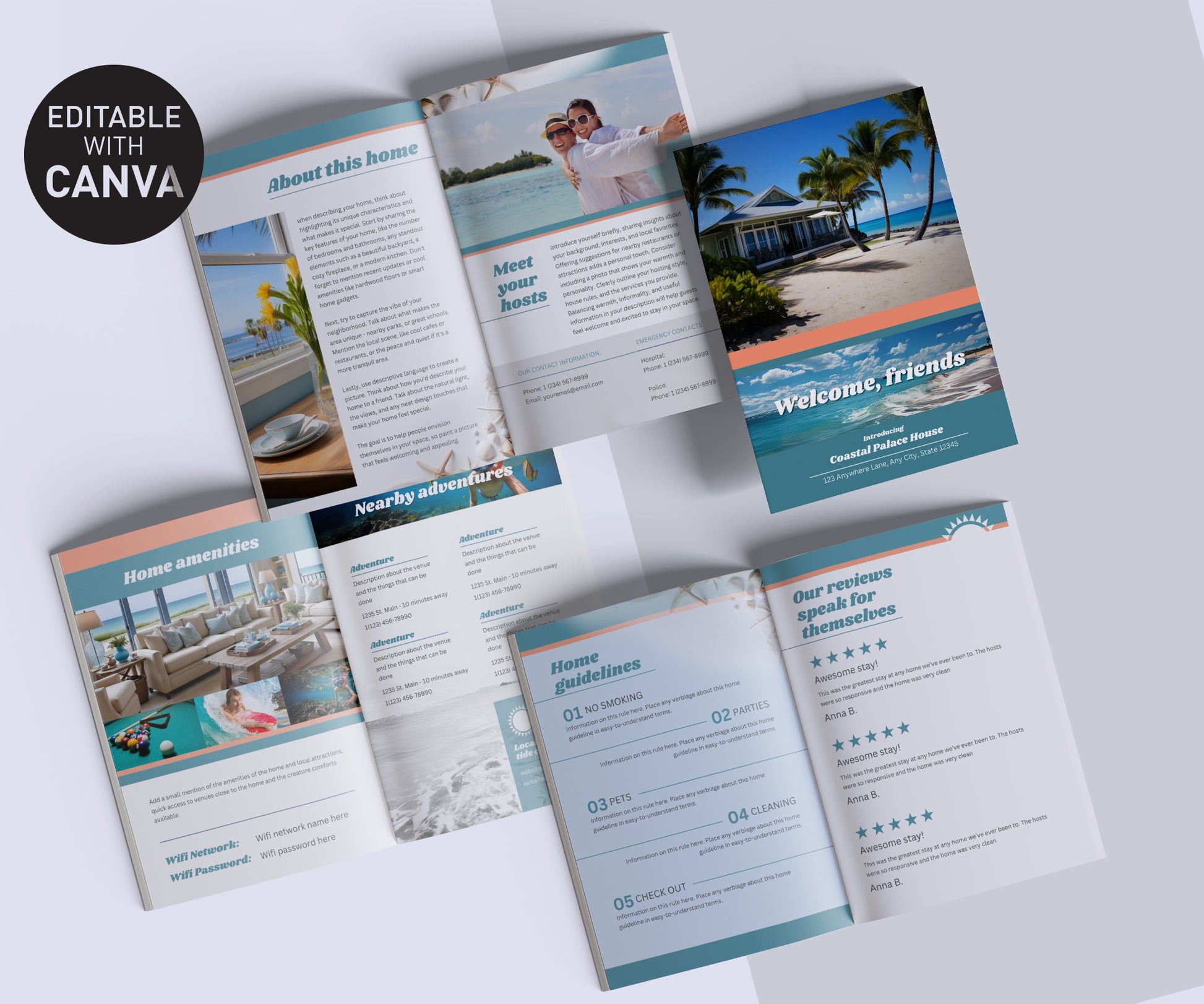 Coastal VRBO / AirBNB rental welcome booklet