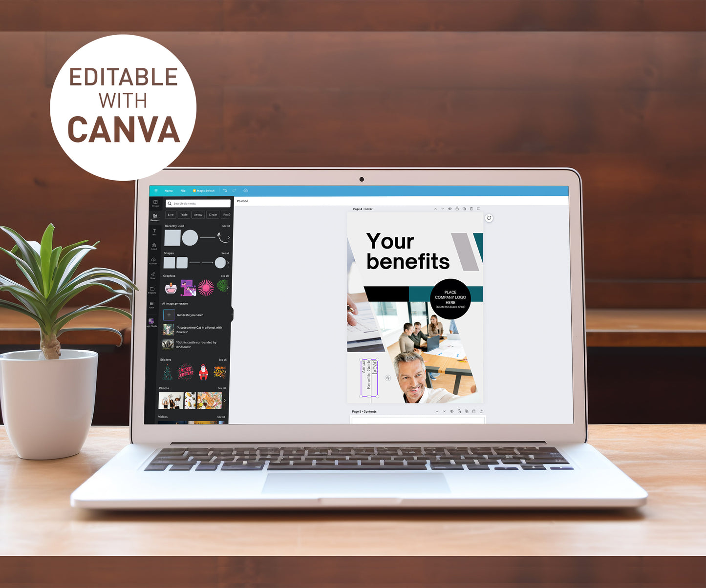 Financial company templates - how to edit with Canva