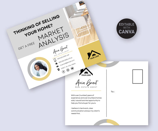 Realtor Post Card template made with Canva