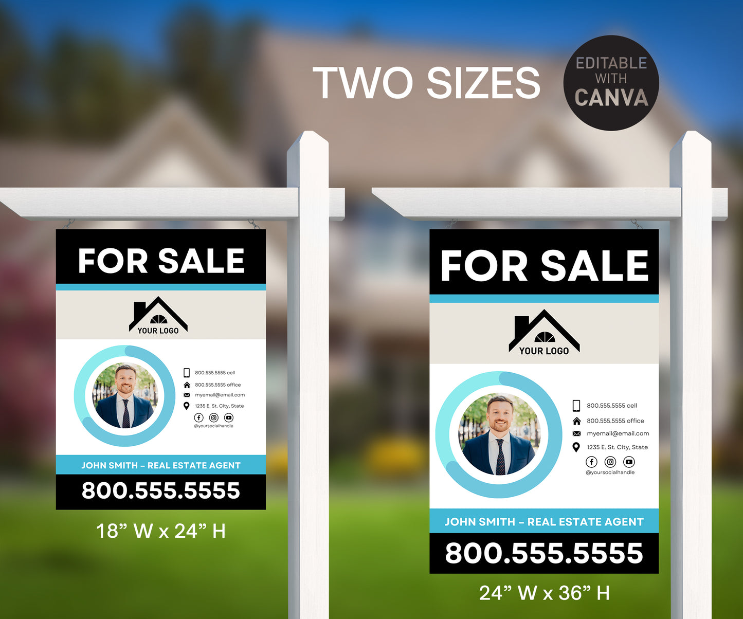 Real Estate Agent yard signs bundle