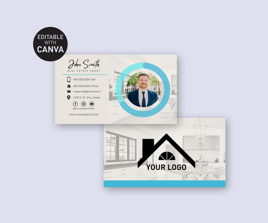 Realtor Business card template for Canva