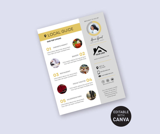 Local Guide template made with Canva for Realtors