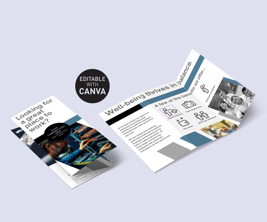 HR Tri-fold brochure Canva template