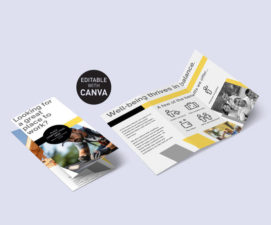 HR Tri-fold brochure Canva template